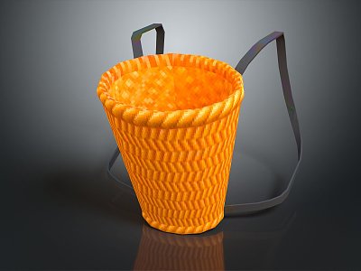 Basket Bamboo Basket Straw Basket Vegetable Basket Egg Basket Storage Basket Bamboo Basket Storage Basket Bamboo Blue 3d model