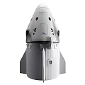 SpaceX Spaceship Model Decorative Ornament Piece With Detailed Design And White Finish