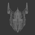 Futuristic Cosmic Spacecraft Design With Advanced Structural Details And Aerodynamic Features