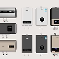 Various Types Of Water Heaters In White And Gray For Daily Use Appliances
