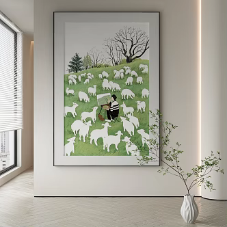 modern decorative painting 3d model