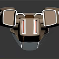 Brown Industrial Mechanical Component With Tubular Structures And Vent Openings