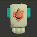 Vintage Ice Cream Truck With Large Cone On Roof Pastel Body And Red Base
