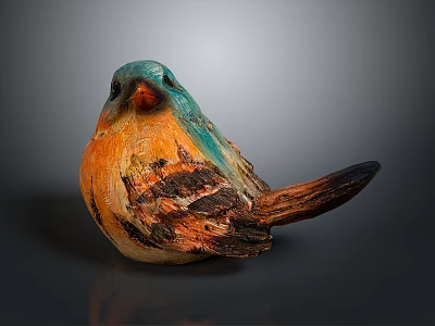 Realistic style bluebird bird animal wooden bluebird bird in flight bird black background animal focus bird feather texture feather bird bird bird 3d model