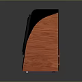 High Quality Audio Speaker With Black Orange Wooden Panel Modern Subwoofer Driver Design