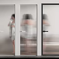 Modern Home Interior Glass Doors Featuring Different Textures And Frame Colors