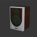 High Quality DMN Modern Wooden Speaker With White Frame Featuring Two Circular Speakers