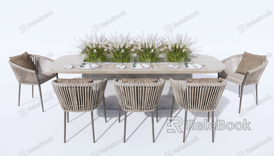 Modern Dining Table and Chair Combination Dining Table and Chair model