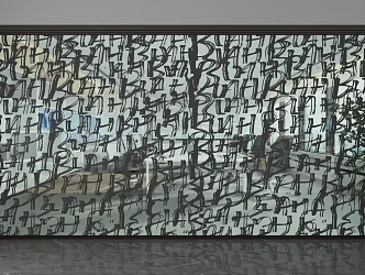 Modern background wall 3d model
