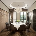 New Chinese-style private room box 3d model
