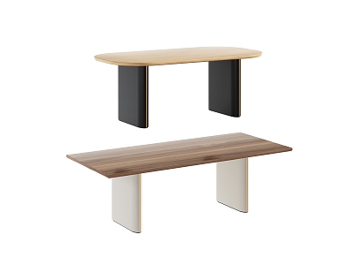 Simple dining table combination model