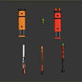 Colorful Toy Weapons Collection Featuring Various Colors And Different Gun Designs