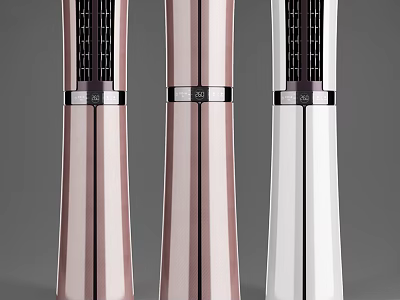 Air Cooler Fan Modern Vertical Design With Pink Rose Gold And White Colors 3d model