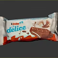 Delice Ice Cream Red White Packaging With Chocolate Flavor Frozen Dessert Bar