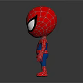 3D Spiderman Cartoon Character Model With Red And Blue Suit And Mask