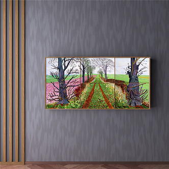 modern landscape painting 3d model