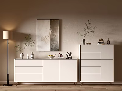 Modern Cream Style Cabinet Whole Cabinet Sideboard Cabinet Balcony Cabinet Storage Cabinet Entrance Cabinet 3d model