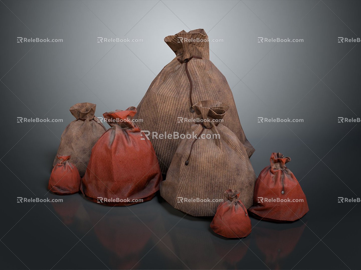 Sack Sack Sandbag Realistic Cloth Bag 3d model