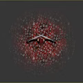 3D Female Character With Purple Hair Black Red Bodysuit Standing On Patterned Circular Platform