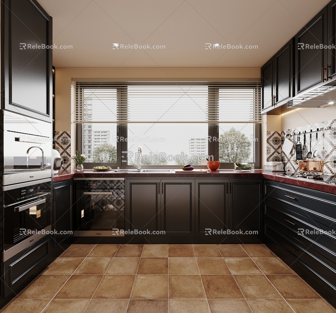 Retro Kitchen 3d model