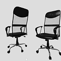 Various Modern Office Chairs With Ergonomic Mesh Back And Adjustable Swivel Design Features 3d model