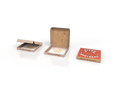 Open Cardboard Boxes With Red Wee Macs Box Made in Ireland 3d model