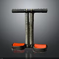 Fitness Spring Exerciser with Red Pedals Metal Springs and Black Handles for Home Resistance Training