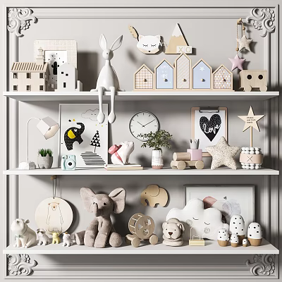 Modern Ornaments Combination Children's Ornaments 3d model