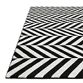 Black And White Square Rug With Geometric Herringbone Pattern For Modern Interior Decor 3d model