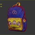 Disney 100 Years of Wonder Blue Backpack With Yellow Cartoon Face Design