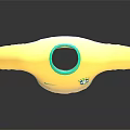 Yellow Brazilian Football Jersey with Green Collar Cuffs and Nike Logo Brazil Badge