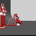 Red Cage Shaped Bottles With Hello Happy Life And Red White Balloons Photo Spot