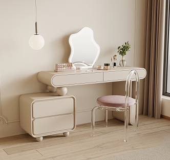 French Cream Dresser 3d model