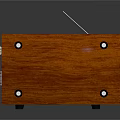 Retro Audio System With Wooden Enclosure Cassette Player And Control Panel Knobs