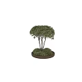 Decorative Ornament Combination With Green Trees Shrubs And Natural Branches Leaves
