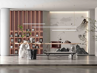 New Chinese Style Study 3d model