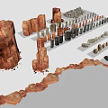 Various Types of Natural Stone and Wood Materials for Design Projects