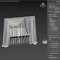 Gray Curtains With Sheer Lace Panels And Intricate Floral Patterns For Windows