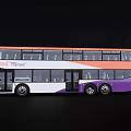 SBS Transit Double Decker Bus With Orange White And Purple Stylish Exterior