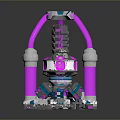Modern Household Decorative Item With Stacked Layers And Purple Blue Lights