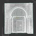 Classic Stone Door Arch With Wooden Door And Flanking Columns Design