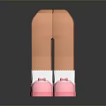 Children's Legs In Pink Shoes With White Trim And Bow Details