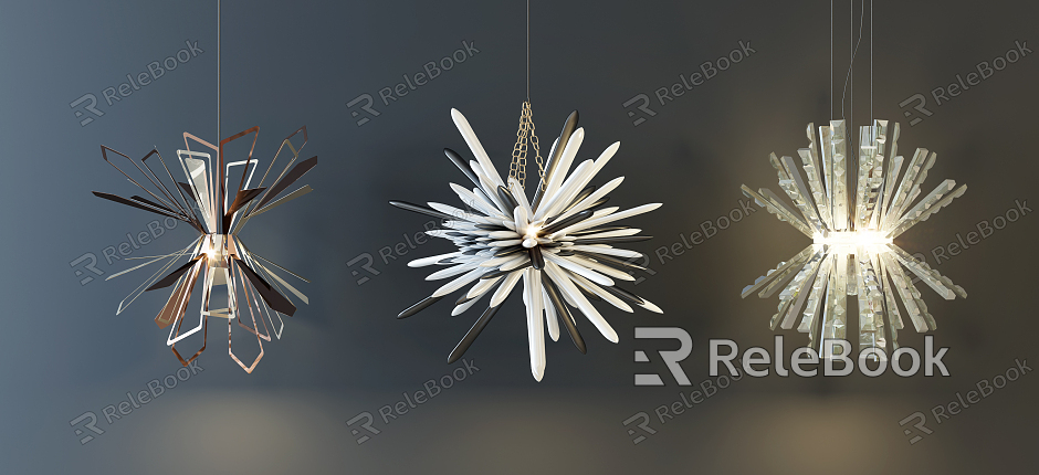 Post-modern shaped chandelier fashion simple metal crystal chandelier combination model