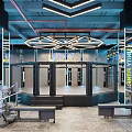 Modern Gym Interior With Various Fitness Equipment