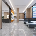 Modern Hotel Lobby Interior With Grand Piano Bookshelves Decorative Items And Modern Lighting