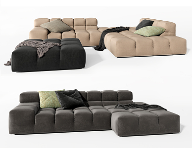 modern combination sofa leisure sofa 3d model