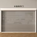 Crystal Roller Shutter Door With White Frame And Transparent Slats For Home Or Office