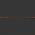 Traditional Nunchaku With Wooden Handles And Metal Chain On Dark Background