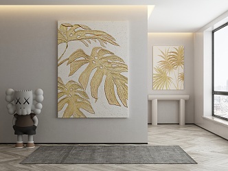 Quiet Plant Painting Decorative Painting 3d model