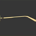 Elegant Gold Jewelry With Green Lenses And Reflective Frame Design